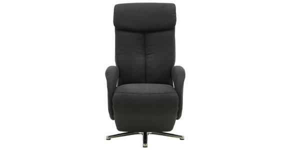 RELAXSESSEL in Textil Dunkelgrau - Chromfarben/Dunkelgrau, Design, Textil/Metall (74/112/84cm) - Cantus