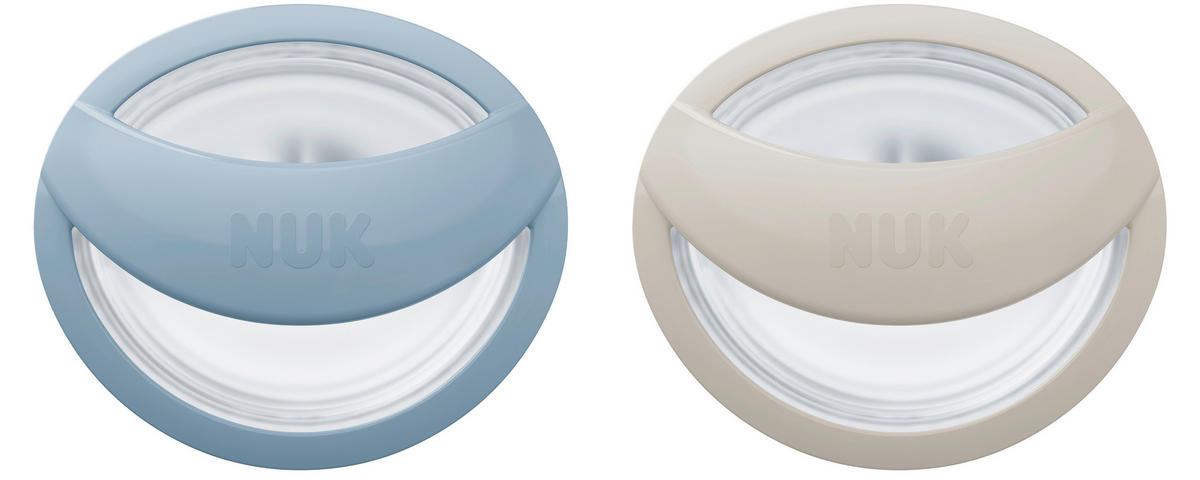 SCHNULLER - Pastellblau/Beige, Basics, Kunststoff (5,5/6/14,4cm) - NUK