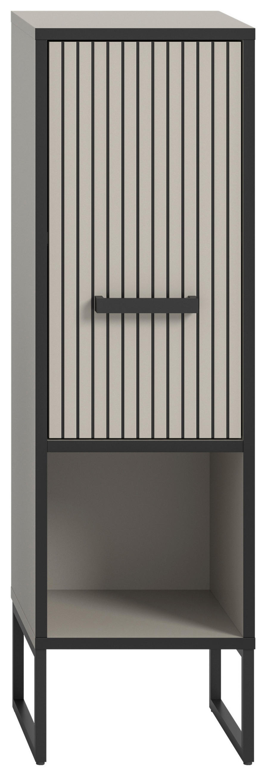 MIDISCHRANK 30/101/32 cm - Schwarz, MODERN, Holzwerkstoff/Metall (30/101/32cm) - MID.YOU