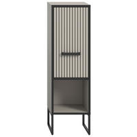 MIDISCHRANK 30/101/32 cm  - Kaschmir/Schwarz, MODERN, Holzwerkstoff/Metall (30/101/32cm) - MID.YOU