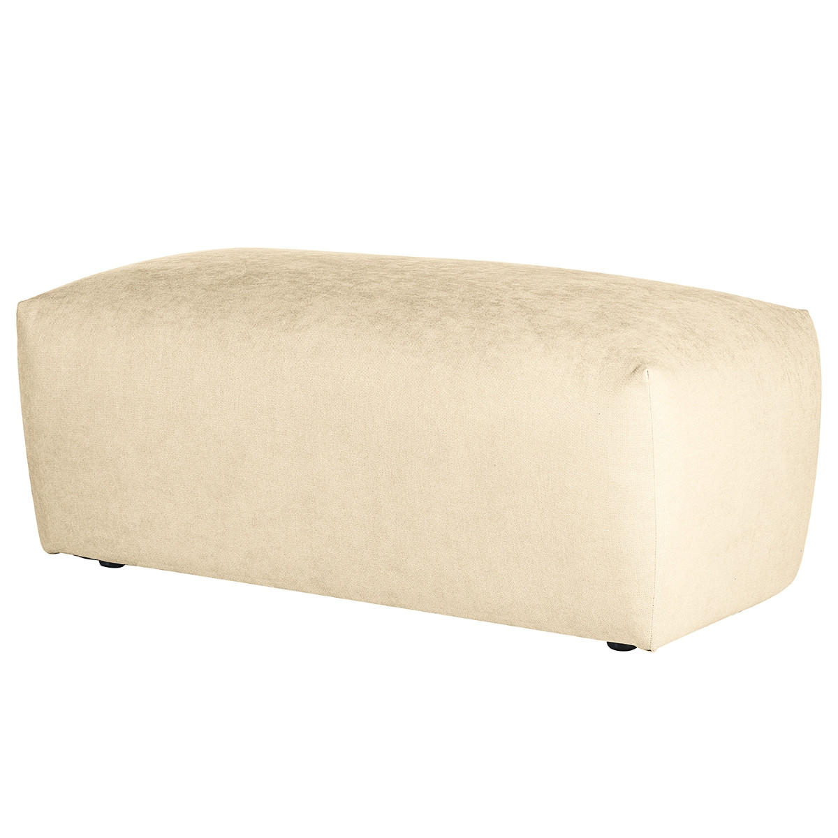 HOCKER in Textil Beige  - Beige/Schwarz, Modern, Kunststoff/Textil (102/41/52cm) - Trendmanufaktur
