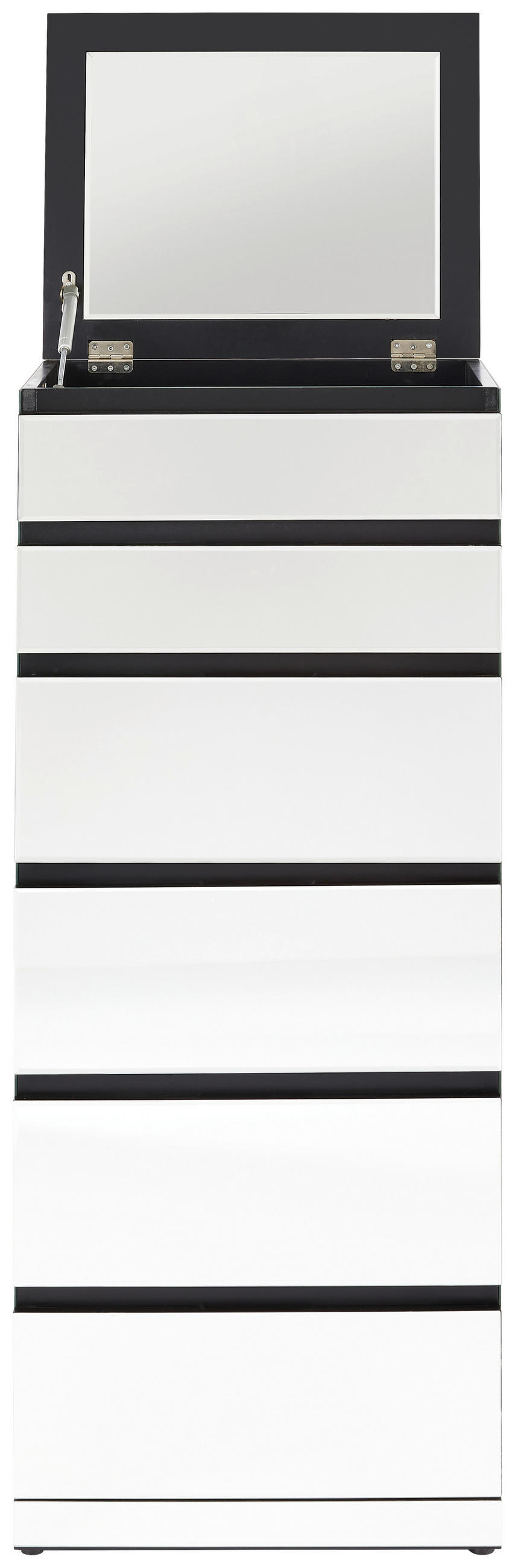 KOMMODE  in 50/120/40 cm  - Silberfarben, Trend, Glas/Holzwerkstoff (50/120/40cm) - Xora