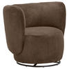 COCKTAILSESSEL in Flachgewebe Dunkelbraun  - Dunkelbraun/Schwarz, Design, Textil/Metall (92/80/84cm) - Livetastic