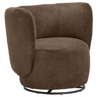 COCKTAILSESSEL in Flachgewebe Dunkelbraun  - Dunkelbraun/Schwarz, Design, Textil/Metall (92/80/84cm) - Livetastic