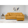 ECKSOFA in Gelb  - Gelb/Buchefarben, Design, Holz/Textil (266/161cm) - MID.YOU