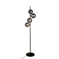 STEHLEUCHTE 34,5/160 cm    - Schwarz, Design, Glas/Metall (34,5/160cm)
