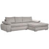 ECKSOFA in Flachgewebe Hellgrau  294/173 cm  - Chromfarben/Hellgrau, Design, Kunststoff/Textil (294/173cm) - Carryhome