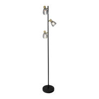 STEHLEUCHTE 3er Spot Stehleuchte LINDITA 23/154 cm   - Schwarz, LIFESTYLE, Glas/Metall (23/154cm) - Näve