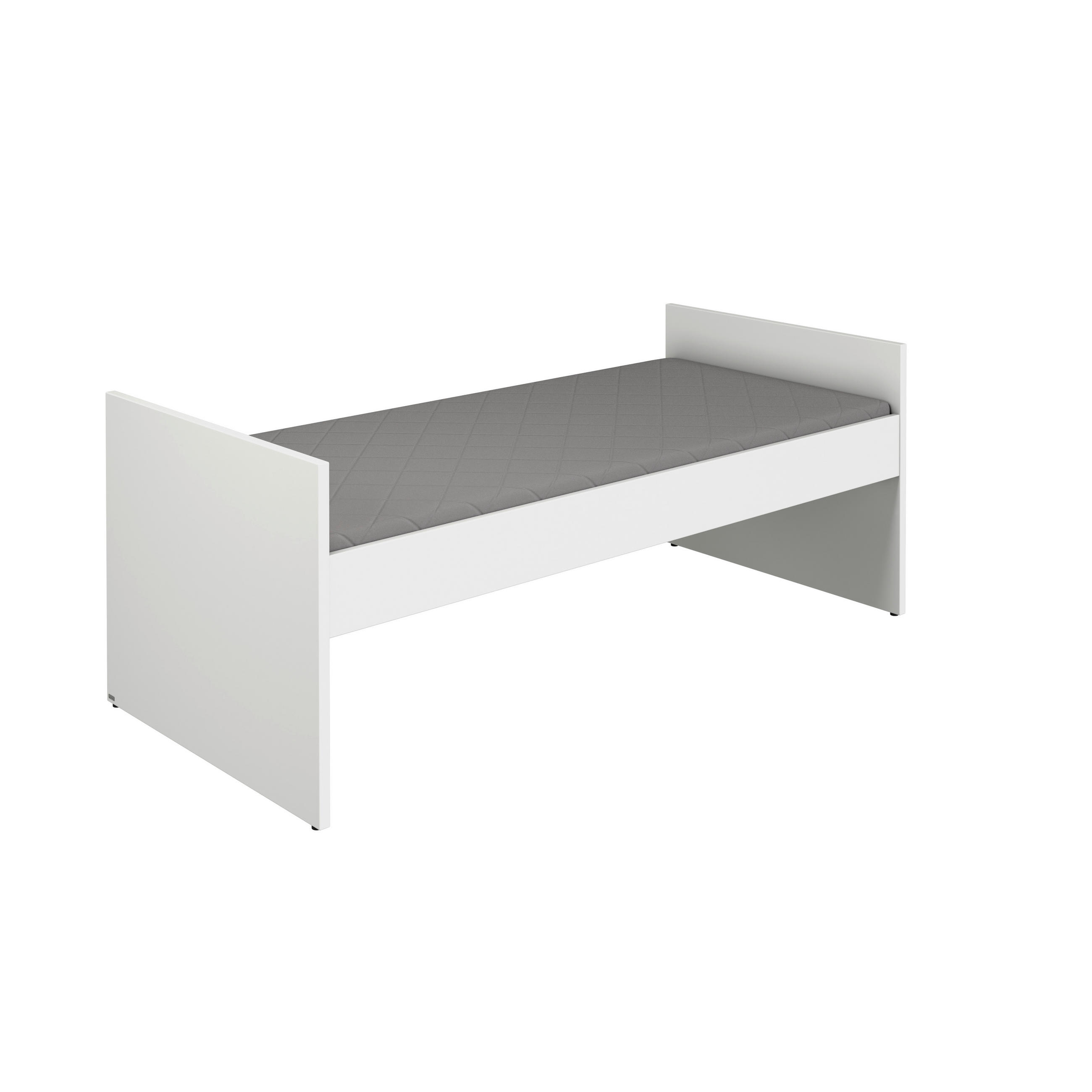 BETT 90/200 cm,  in Weiß,  - Schwarz/Weiß, KONVENTIONELL, Kunststoff (90/200cm) - Paidi