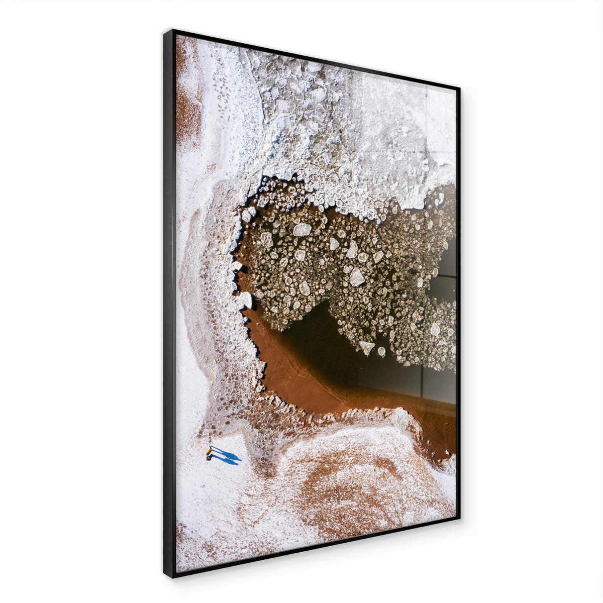 GLASBILD Landschaft & Natur, Abstraktes 80/120 cm  - Multicolor, Basics, Glas/Holz (80/120cm)