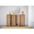 SCHUHSCHRANK 192,7/120/33,8 cm  - Eichefarben/Alufarben, MODERN, Holzwerkstoff/Kunststoff (192,7/120/33,8cm) - Xora