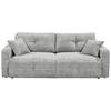SCHLAFSOFA Mikrovelours Grau  - Schwarz/Grau, KONVENTIONELL, Kunststoff/Textil (235/88/120cm) - MID.YOU