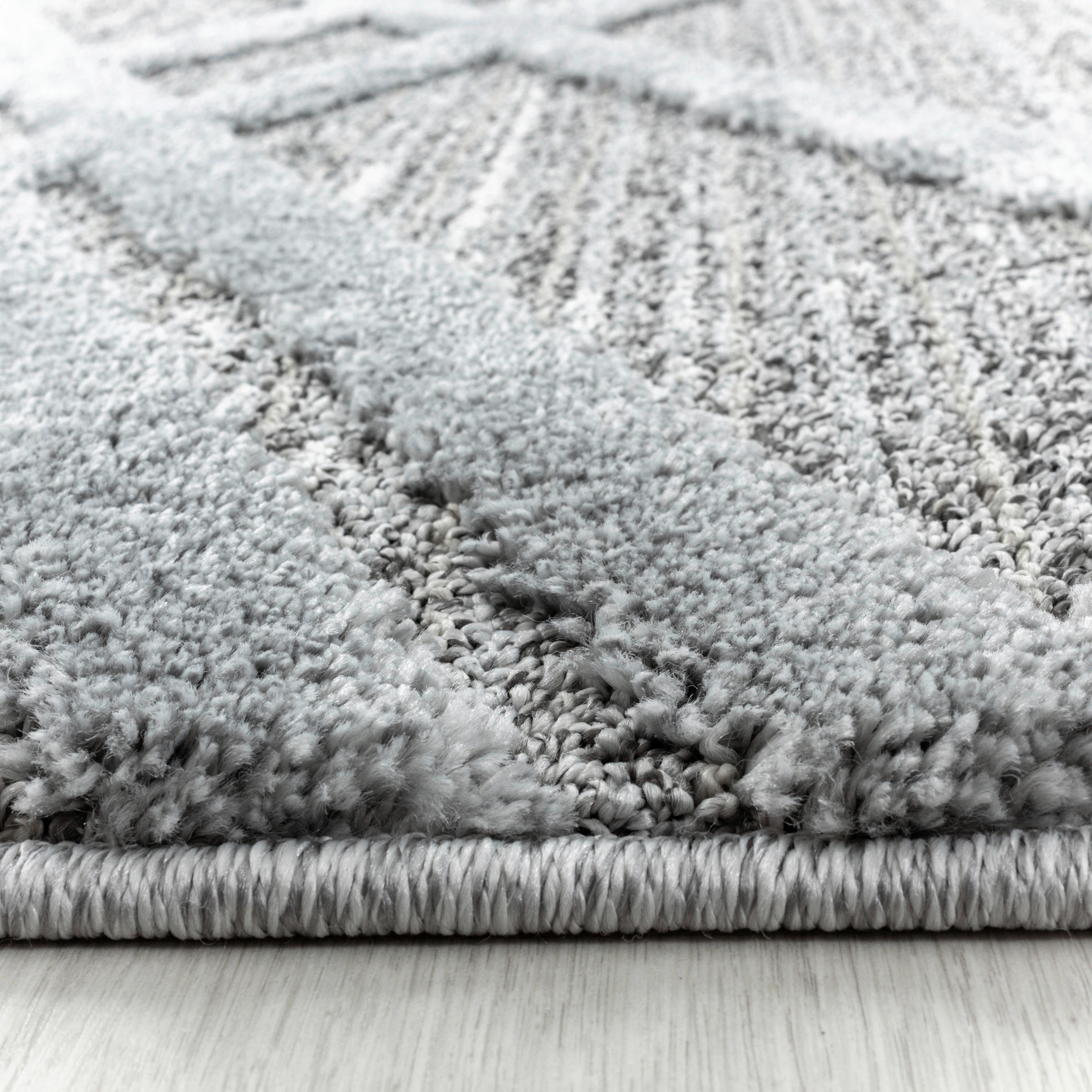 VÄVD MATTA 80 cm Pisa 4706 grau  - grå, Klassisk, textil (80cm)