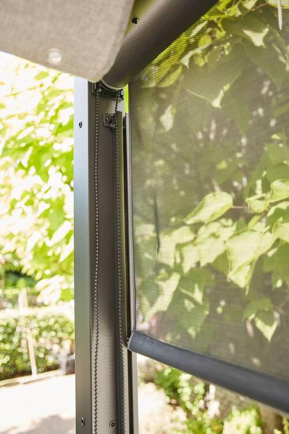 PAVILLON-ROLLO mit Seilzug 300/210/0,5 cm  - Anthrazit, Basics, Textil/Metall (300/210/0,5cm) - Siena Garden
