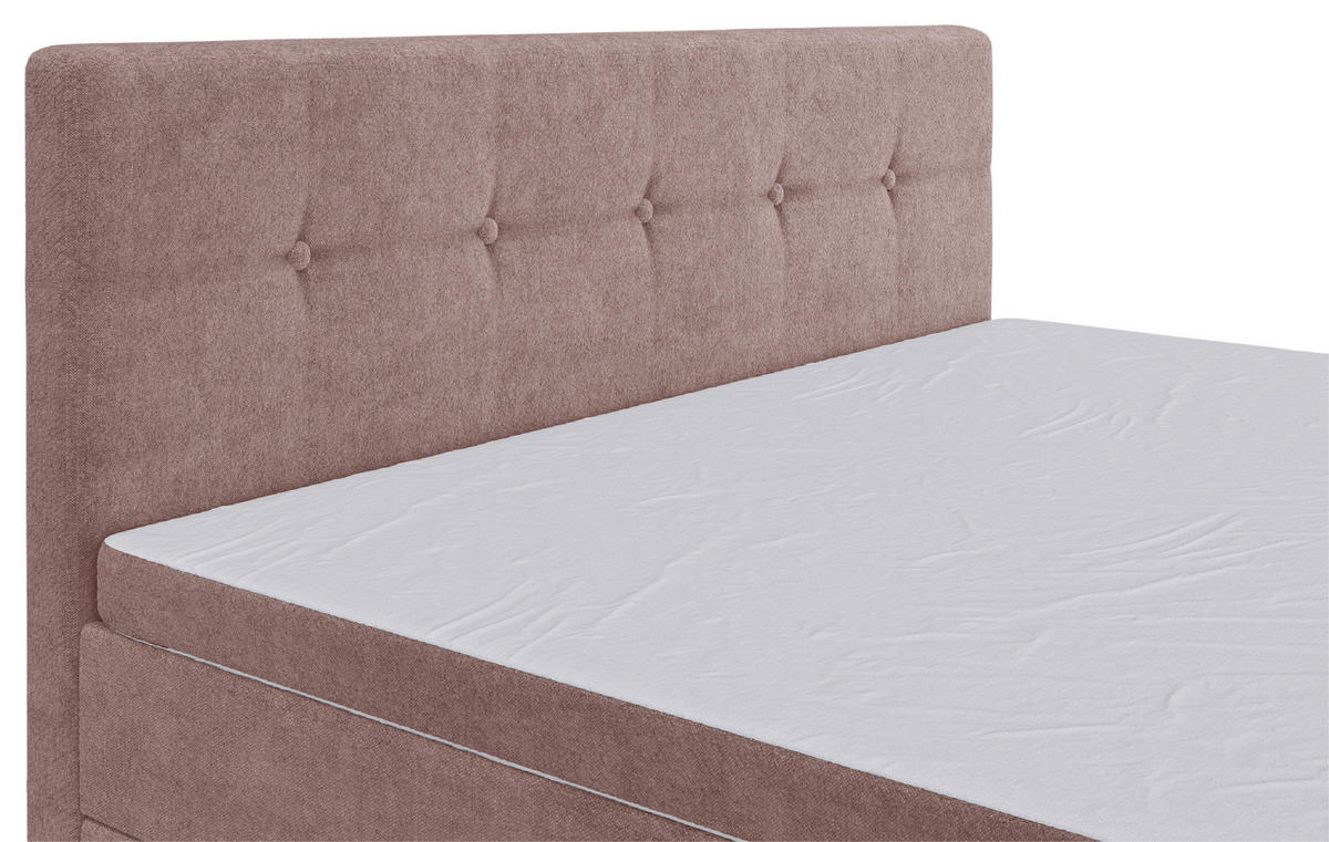 BOXSPRINGBETT 160/200 cm  in Hellrot  - Hellrot/Schwarz, KONVENTIONELL, Kunststoff/Textil (160/200cm) - Carryhome