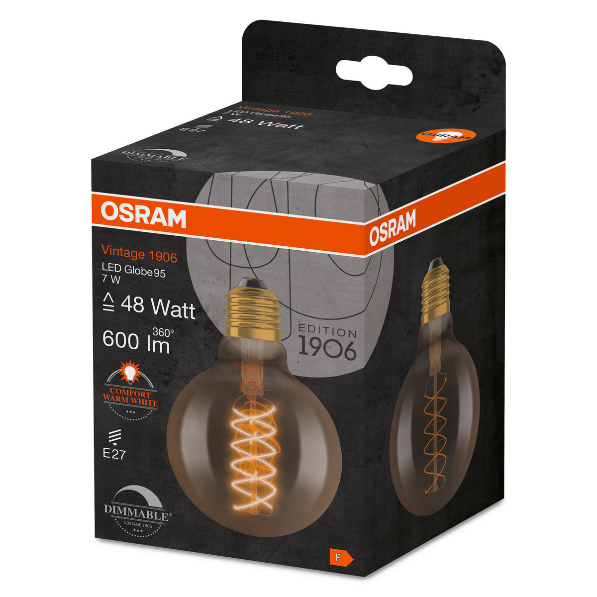 LED-LEUCHTMITTEL   E27 7 W 600 lm  - Goldfarben, Basics, Glas (9,5/13,8cm) - Ledvance