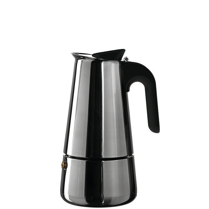 VAŘIČ NA ESPRESSO - černá/barvy stříbra, Basics, kov/plast (12,5/20,8/10cm) - Leonardo