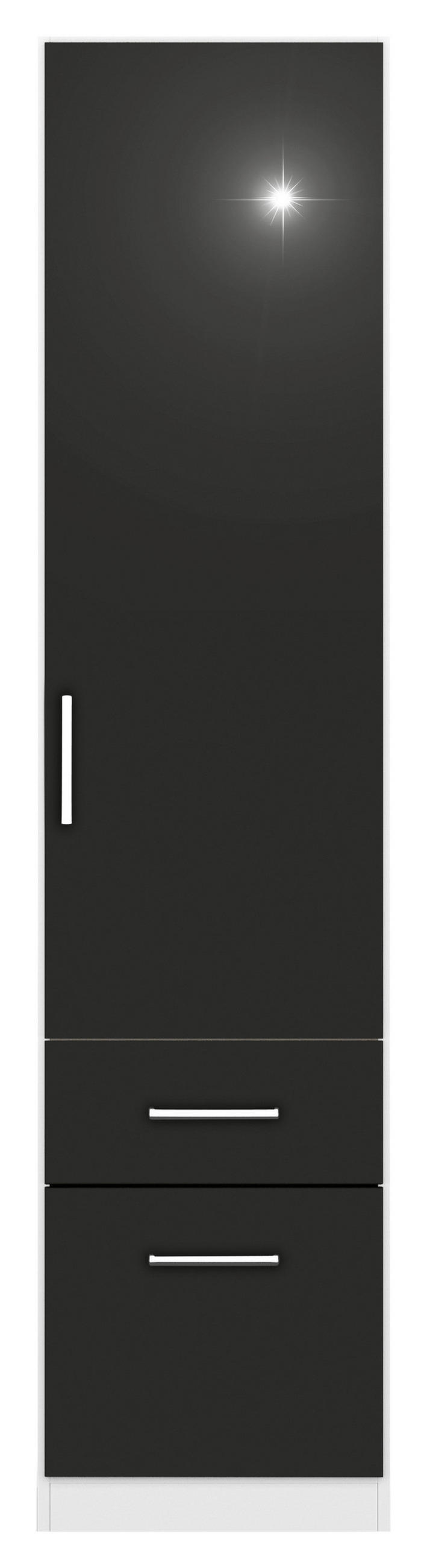 DREHTÜRENSCHRANK  in Weiß, Grau  - Chromfarben/Weiß, MODERN, Holzwerkstoff/Kunststoff (47/197/54cm) - Rauch Möbel