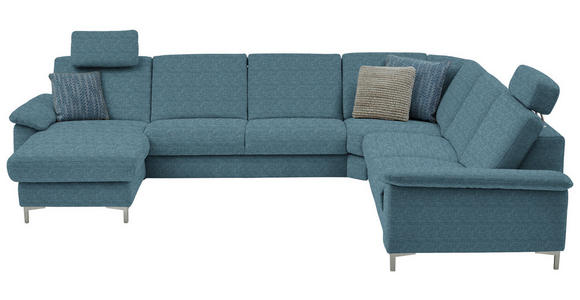 WOHNLANDSCHAFT in Textil Blau - Blau/Alufarben, Design, Textil/Metall (170/333/265cm) - Dieter Knoll