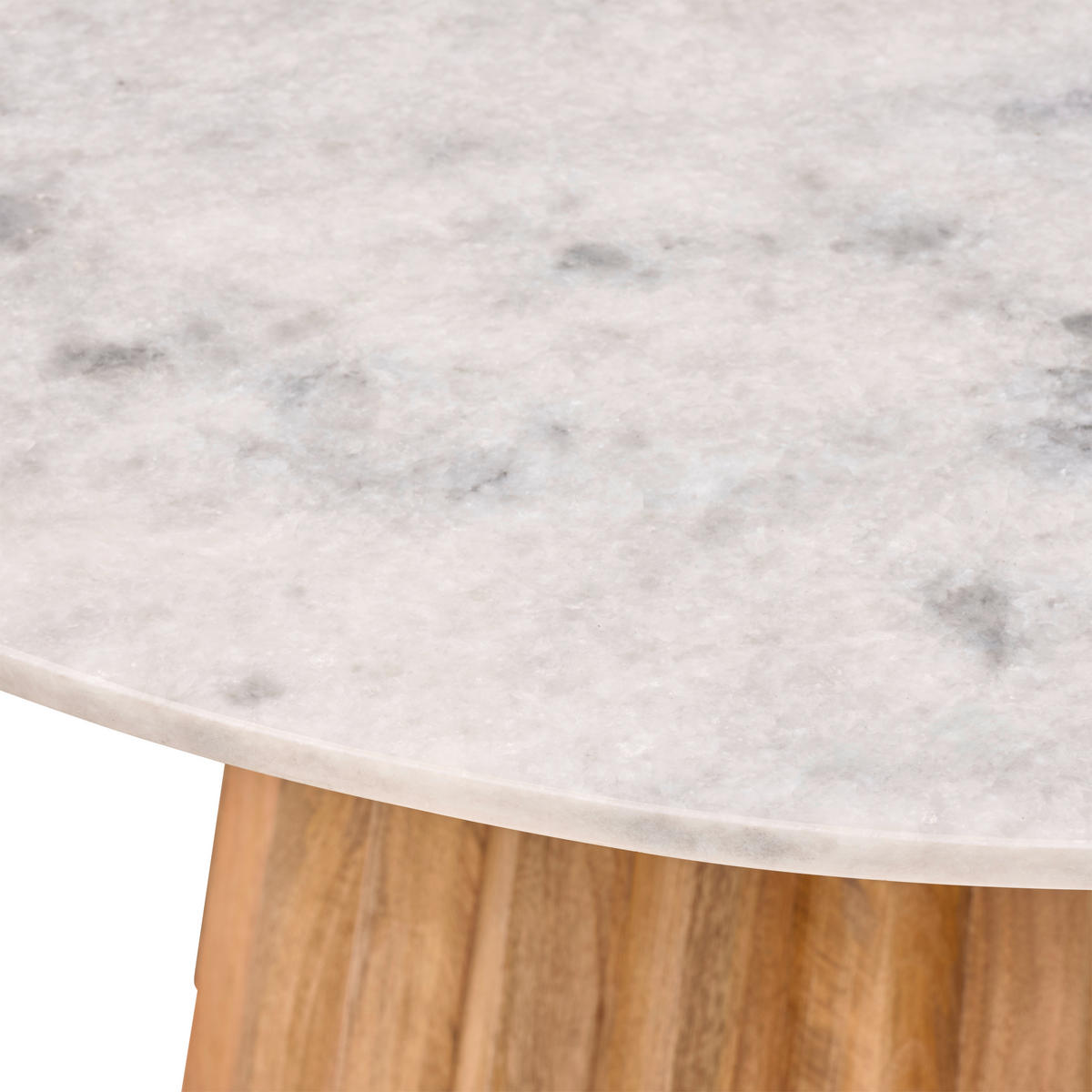ESSTISCH 115/76/115 cm Echtholz  Holz, Stein schnell aufzubauende und stabile Arbeitsfläche rund Naturfarben  - Naturfarben, MODERN, Holz/Stein (115/76/115cm) - Livetastic