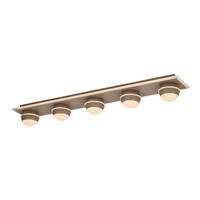 LED-DECKENLEUCHTE Biarritz 99/15/12,5 cm  - Schwarzchrom, Design, Kunststoff/Metall (99/15/12,5cm)