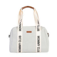 WICKELTASCHE Mommy Club Signature off white Canvas  - Creme/Weiß, KONVENTIONELL, Kunststoff/Textil (38/21/27cm) - Childhome