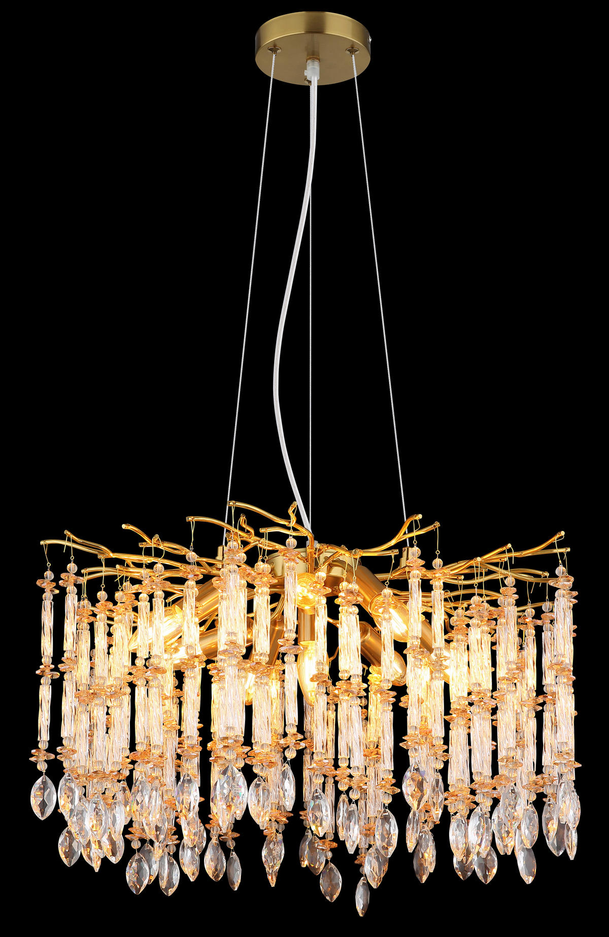 HÄNGELEUCHTE 60/120 cm  - Klar/Transparent, Design, Glas/Kunststoff (60/120cm) - Globo