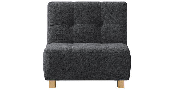 SCHLAFSESSEL in Flachgewebe Dunkelgrau - Dunkelgrau/Naturfarben, Design, Holz/Textil (85/92/102cm) - Novel