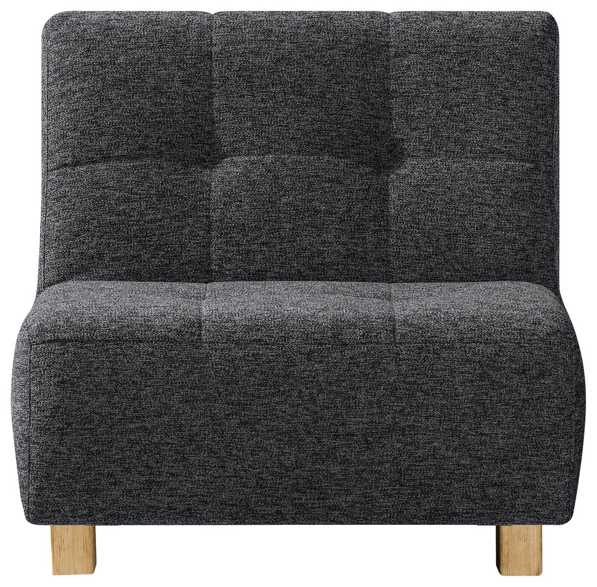 SCHLAFSESSEL Flachgewebe Dunkelgrau    - Dunkelgrau/Naturfarben, Design, Holz/Textil (85/92/102cm) - Novel