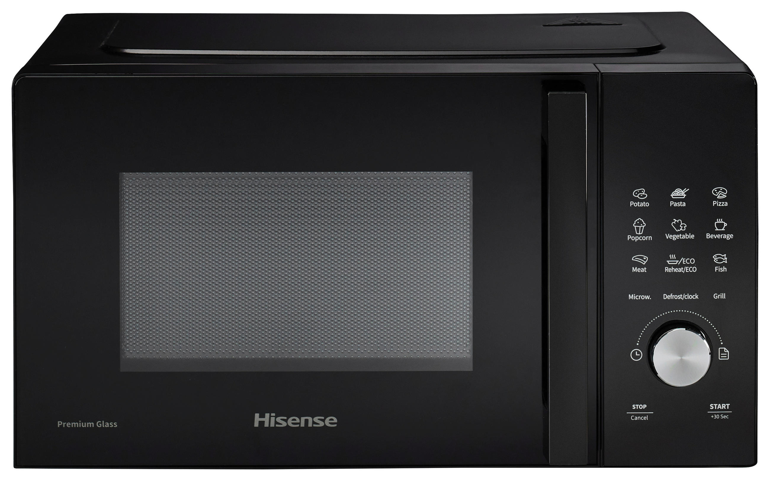 MIKROWELLE H20MOBSD1HG  - Schwarz, MODERN, Glas/Kunststoff (45,5/26,1/32,6cm) - Hisense