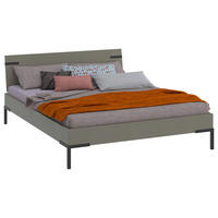 BETT 160/200 cm  in Grau, Grün  - Schwarz/Grau, Design, Holzwerkstoff/Metall (160/200cm) - Xora