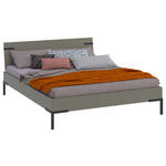 BETT 160/200 cm  in Grau, Grün  - Schwarz/Grau, Design, Holzwerkstoff/Metall (160/200cm) - Xora