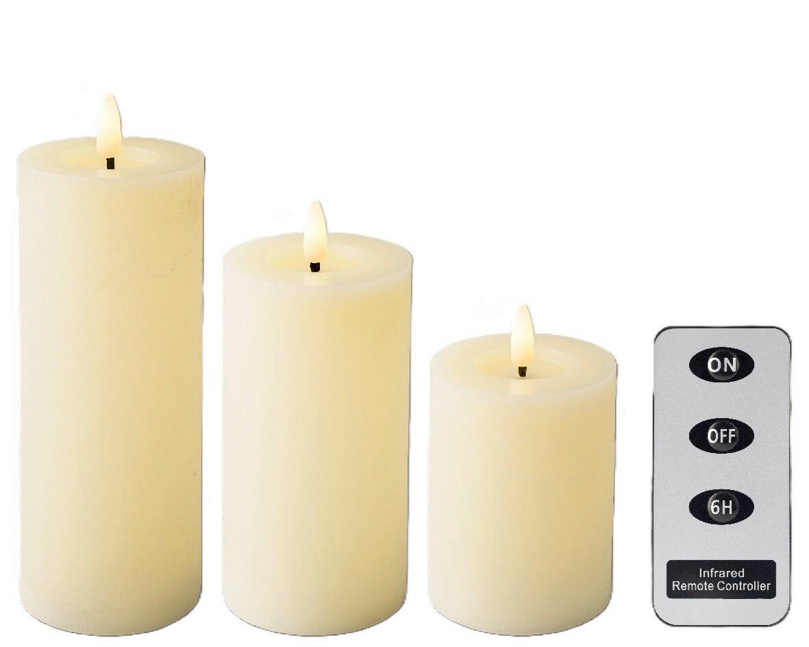 LED-KERZE  - Creme, Basics, Kunststoff/Paraffin - Ambia Home