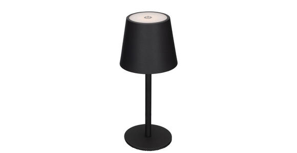 AKKU-TISCHLEUCHTE Jubidubiläum 8,6/20,3 cm  - Schwarz, Basics, Kunststoff/Metall (8,6/20,3cm) - Novel