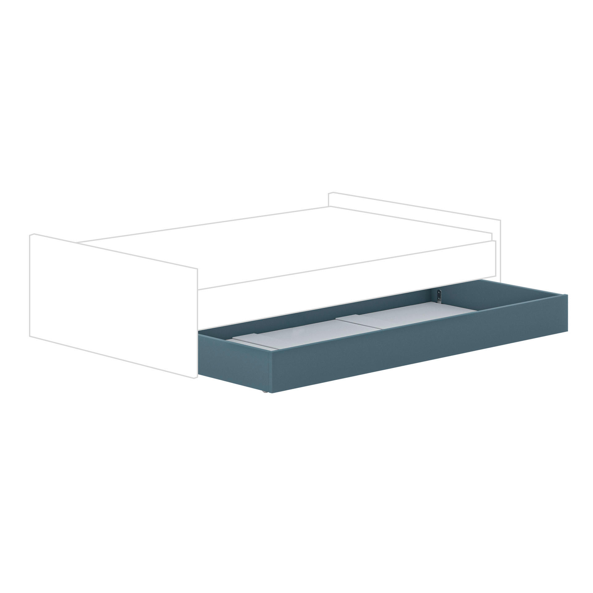 BETTKASTEN 198/20/95,2 cm Blau  - Blau, Basics, Holzwerkstoff (198/20/95,2cm) - Paidi