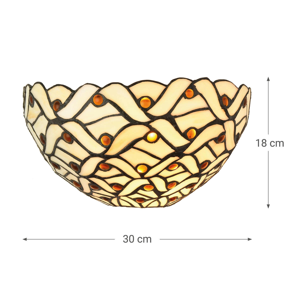 FALILÁMPA - többszínű, Basics, Üveg (15/18/30cm)