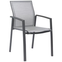STAPELSESSEL in Metall, Textil Anthrazit, Silberfarben  - Anthrazit/Silberfarben, Design, Textil/Metall (58/90/61cm) - Stern