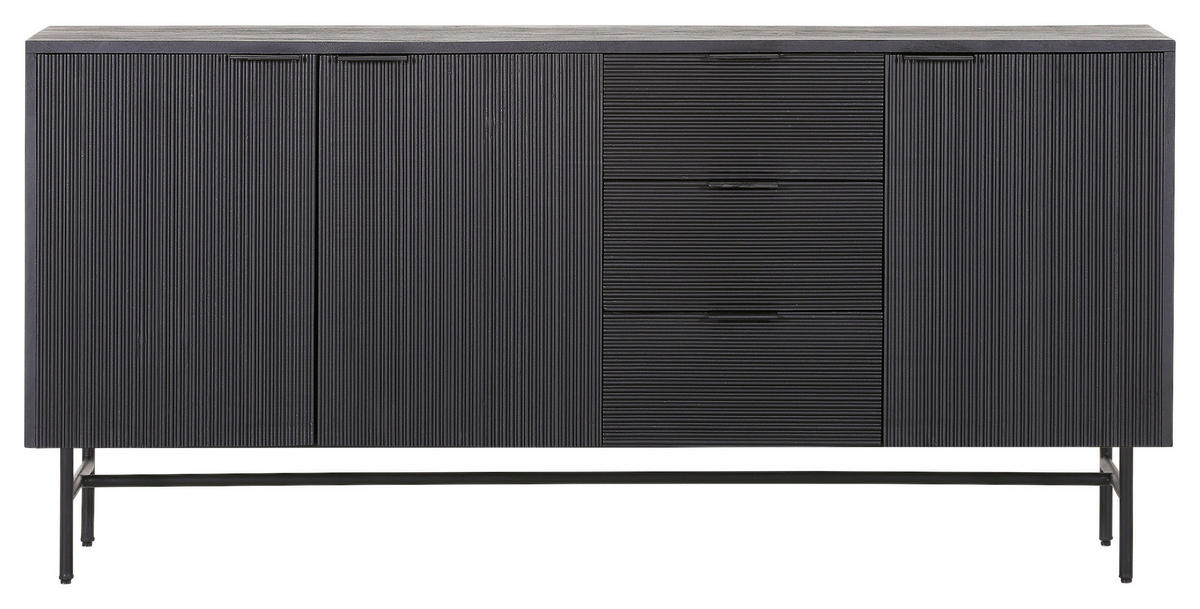 SIDEBOARD  in 170/80/42 cm  - Schwarz, LIFESTYLE, Holz/Metall (170/80/42cm) - Landscape