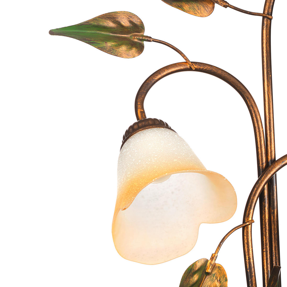 WANDLEUCHTE 40/58/20 cm   - Bronzefarben/Olivgrün, ROMANTIK / LANDHAUS, Glas/Metall (40/58/20cm)