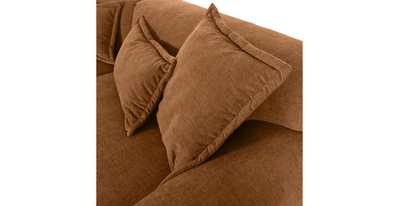 ECKSOFA  in Flachgewebe Rostfarben  174/274 cm  - Rostfarben/Schwarz, KONVENTIONELL, Kunststoff/Textil (174/274cm) - Carryhome