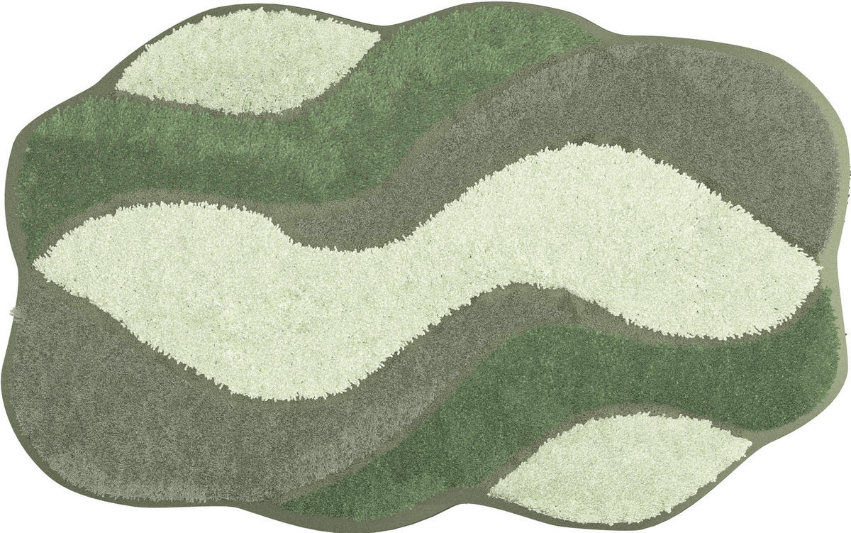 BADTEPPICH Carmen Grün 80/140 cm  - Grün, Basics, Kunststoff/Textil (80/140cm) - Grund