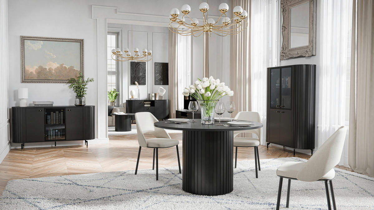 ESSTISCH in Holzwerkstoff 120/120/75,2 cm  - Schwarz, MODERN, Holzwerkstoff (120/120/75,2cm) - home24