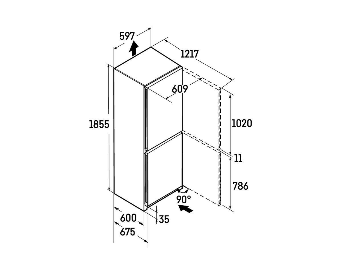 KÜHL-GEFRIER-KOMBINATION CNDGC5203  - Dunkelgrau, Basics, Kunststoff/Metall (59,7/185,5/67,5cm) - Liebherr