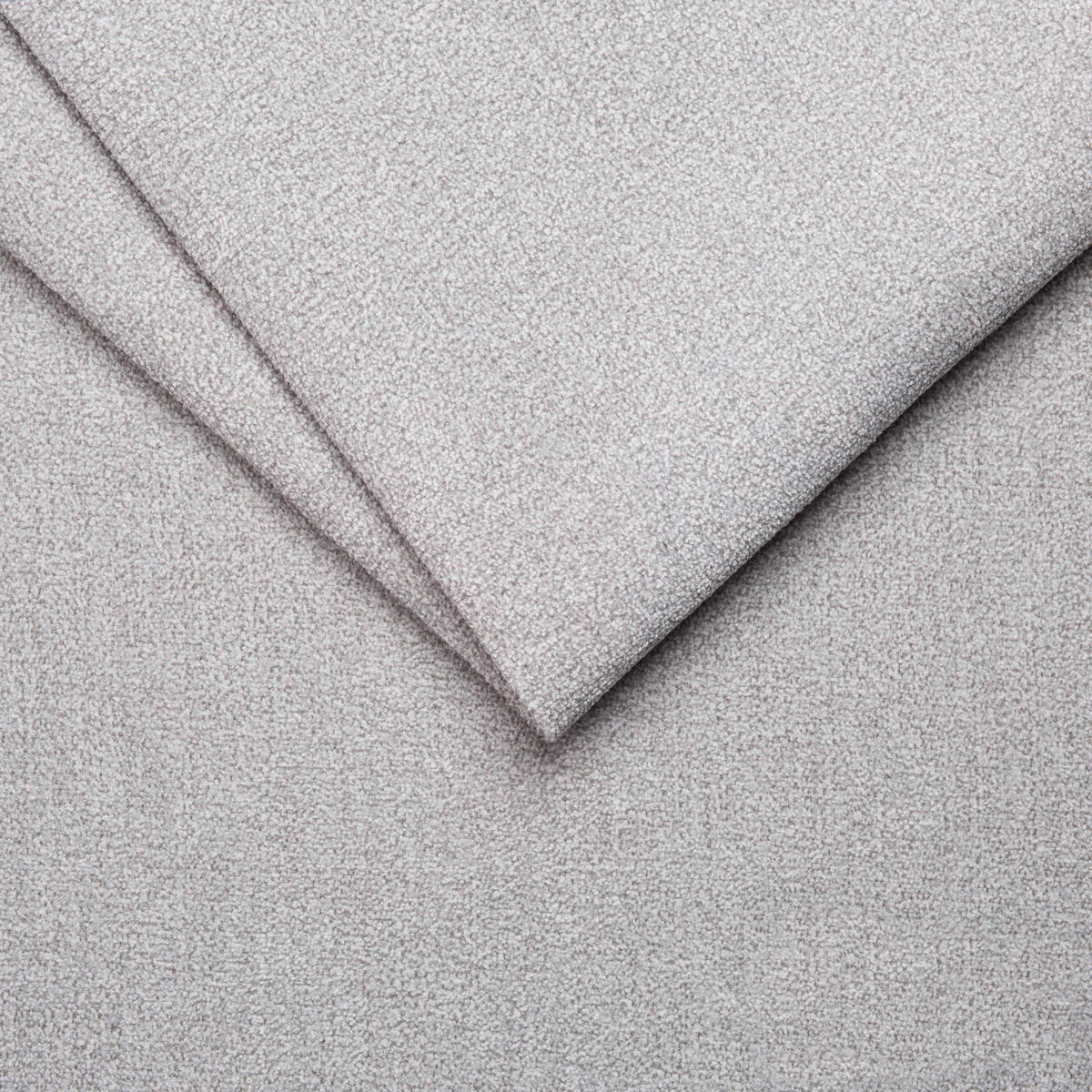 ECKSOFA in Velours Hellgrau  - Hellgrau/Schwarz, Konventionell, Textil/Metall (217/255cm) - MID.YOU