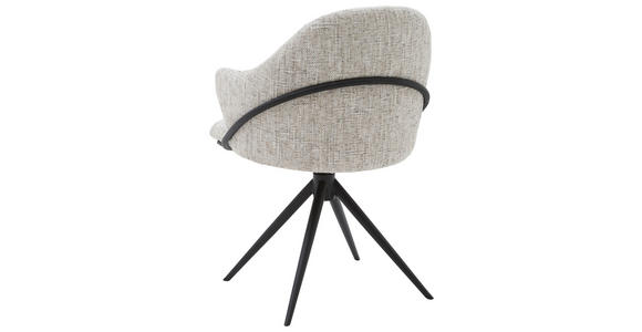 ARMLEHNSTUHL  in beflockt  - Anthrazit/Hellgrau, Design, Textil (57/84/44,5cm) - Belluti