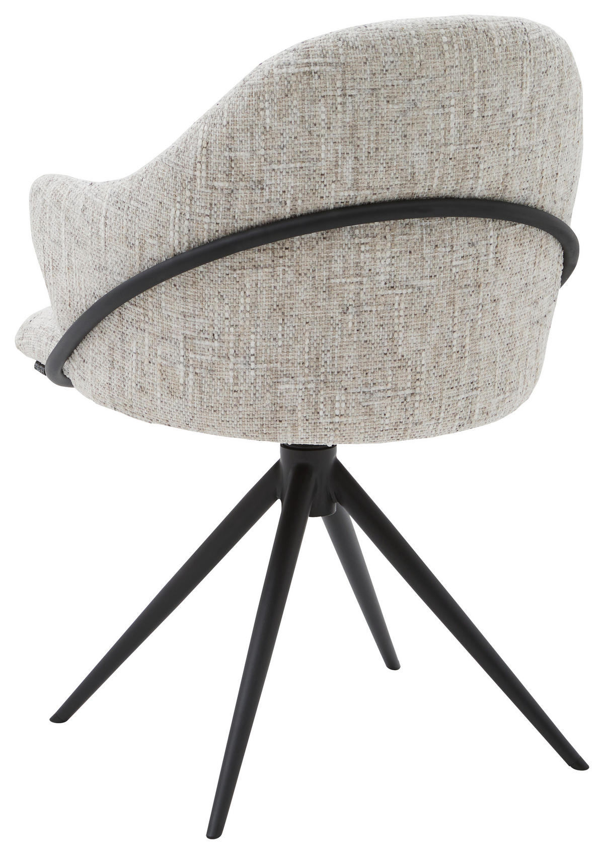 ARMLEHNSTUHL  in beflockt  - Anthrazit/Hellgrau, Design, Textil (57/84/44,5cm) - Emilio Belluti