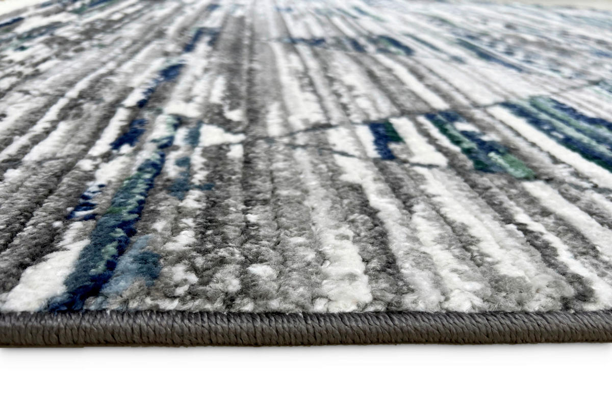 LÄUFER 80/300 cm Intense  - Weiß/Dunkelblau, KONVENTIONELL, Textil (80/300cm) - Novel