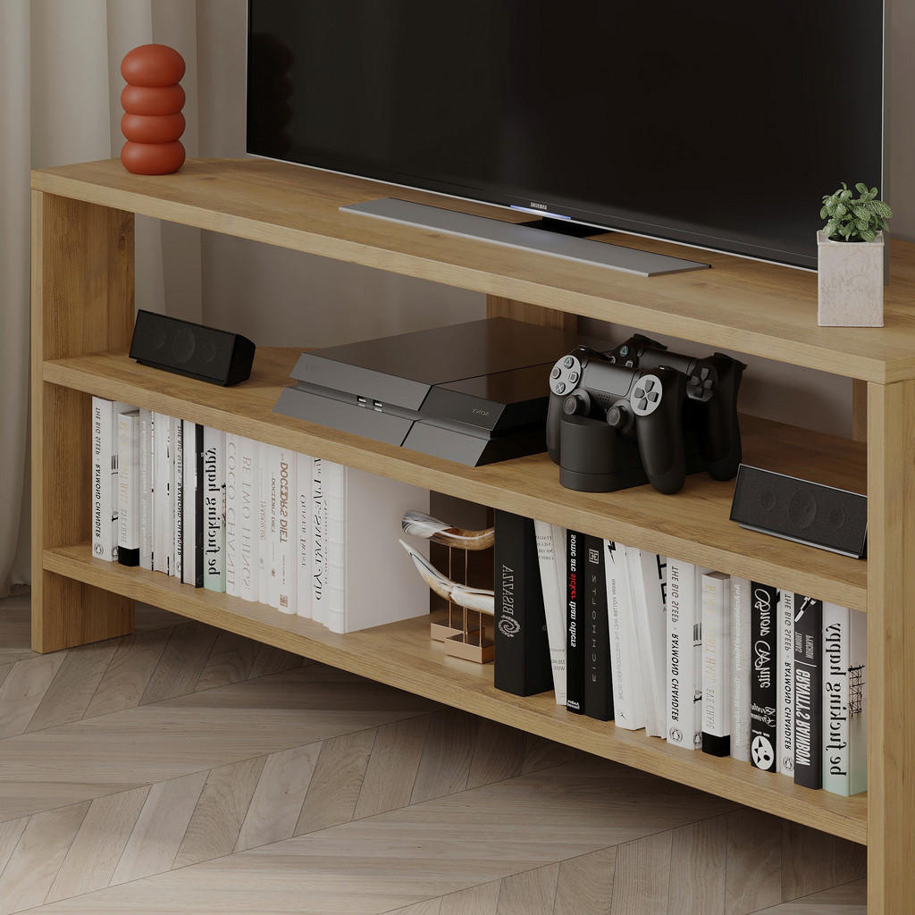 Thumbnail - Livetastic Lowboard, Eiche, Holzwerkstoff, 2 Fächer, 114x45x36 cm, Wohnzimmer, Wohnwände, Lowboards