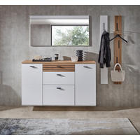 GARDEROBE  in 222/180/34 cm  - Schwarz/Weiß, Design, Glas/Holzwerkstoff (222/180/34cm) - Livetastic