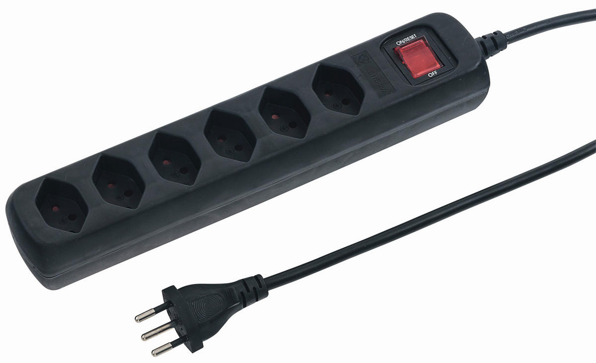 STECKDOSENLEISTE - Schwarz, Basics, Kunststoff (150cm) - Eglo